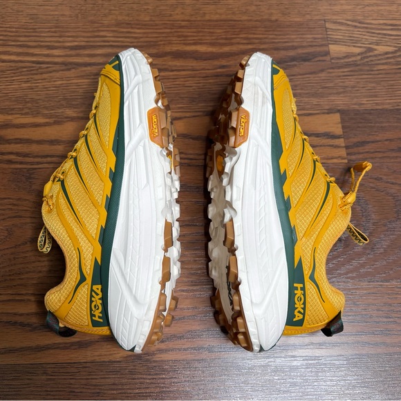Hoka One One Mafate Three2 sneaker in the Golden Yellow / Eggnog size W 8 / M 7 - Picture 9 of 12